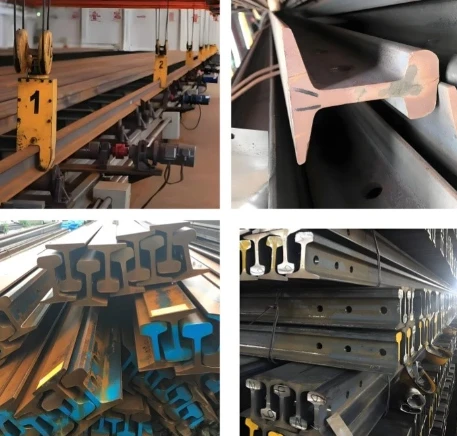 Heavy steel rail cross-section: the head, web and base geometry define the section modulus. Heavy steel rail cross-section: the head, web and base geometry define the section modulus.