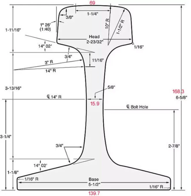 115Re Rail Drawing 115Re Rail Drawing