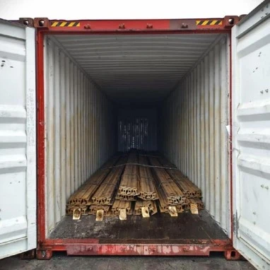 Packaging and shipment of 100lb steel rails Packaging and shipment of 100lb steel rails