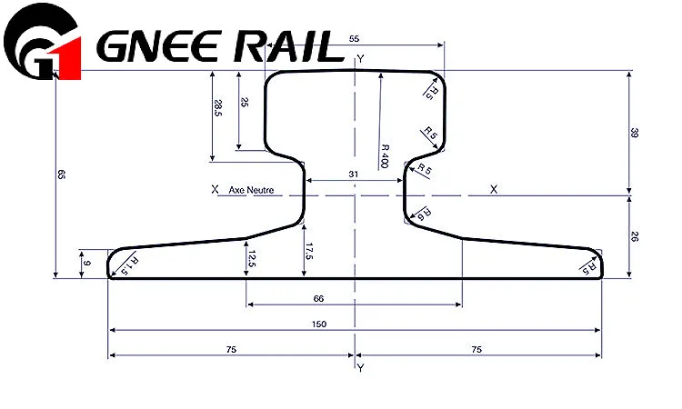 A55 Crane Rail Drawing A55 Crane Rail Drawing
