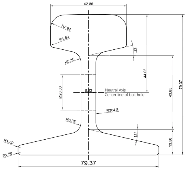 Heat Treated 15KG Light Steel Rail Heat Treated 15KG Light Steel Rail